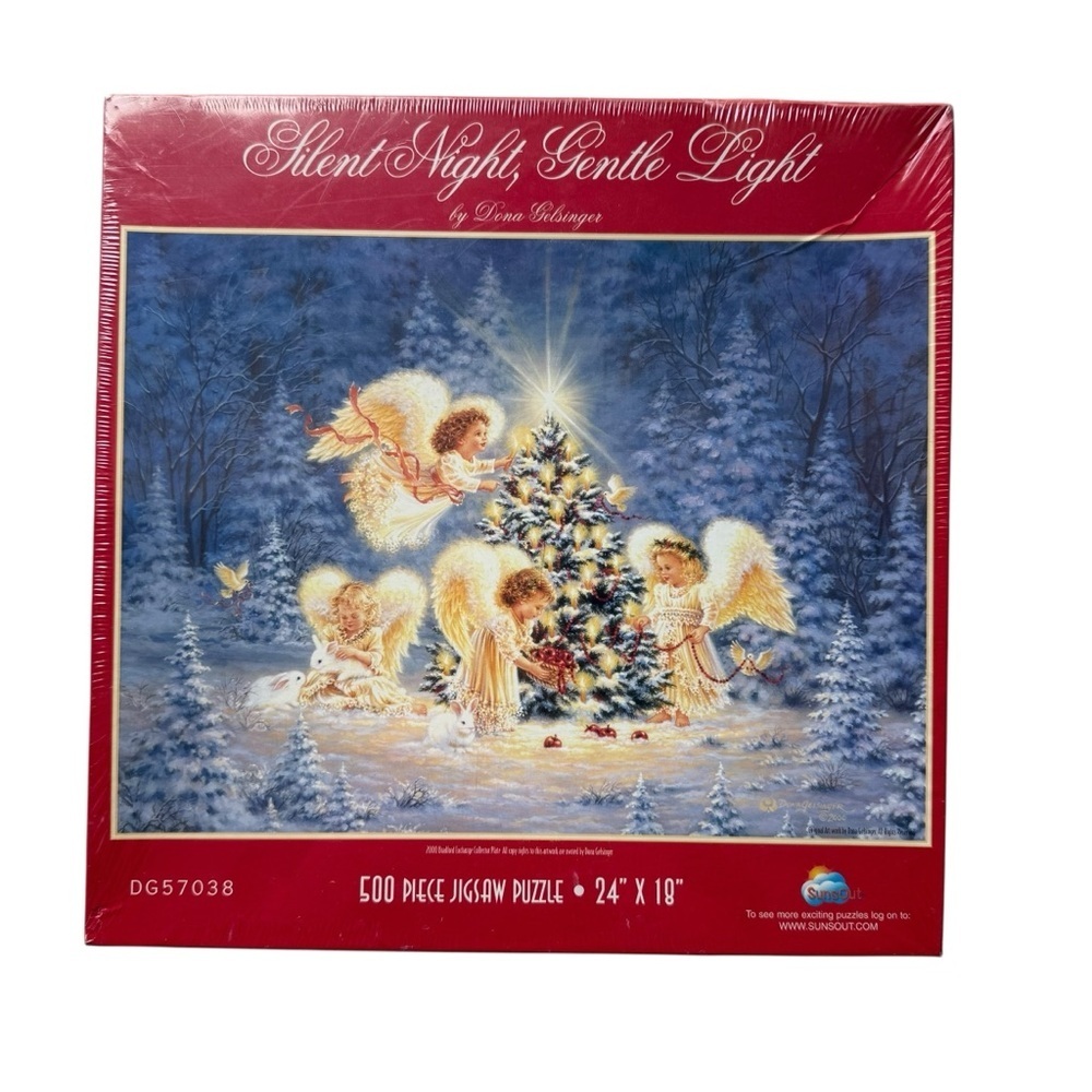 Bradford Exchange Silent Night Gentle Light Dona Gelsinger Christmas Puzzle New
